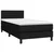 Krevet box spring s madracem LED crni 90x200 cm od tkanine