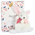 Plyšový zajačik Bunny Happy Boho Doudou et Compagnie ružový 17 cm v darčekovom balení od 0 mes DC3882