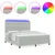 LED Box Spring Krevet Svijetlo siva 180 x 200 cm Baršun