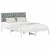 Krevetni okvir s tapiciranim uzglavljem Bijelo 135 x 190 cm