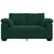 Vidaxl Dvosed temno zelen 160x77x82 cm žamet