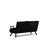 Atelier del Sofa Dvosed na razvlačenje Sando 2 Crni