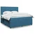 Vidaxl Box spring postelja z vzmetnico temno modra 180x200 cm žamet