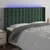 Vidaxl LED posteljno vzglavje temno zeleno 203x16x118/128 cm žamet