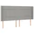 Vidaxl Box spring postelja z vzmetnico LED sv. siva 200x200 cm blago