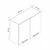 Hanah Home kuhinjski element Minar 4173, 90 cm, beli