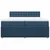 Vidaxl Box spring postelja z vzmetnico modra 200x200 cm blago