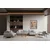 Atelier del Sofa Ugaona garnitura Eti 98x78x280cm Siva