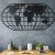 Wallity Zidna dekoracija World Map Globe LED, 60x120cm, Crna