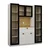 Hanah Home Nero Duo vitrina za kafe kutak sa LED osvetljenjem 160 × 190 × 44 cm, bela