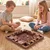 Costway Igra Shut The Box za 2-4 igralce z 2 kockama, rjava