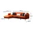 Atelier del Sofa Ugaona garnitura Sevilla 98x85x270cm Narandžasta