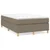 Vidaxl Box spring postelja z vzmetnico taupe 120x190 cm blago