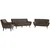 CHESTERFIELD FOTELJA drvo, tekstil siva, crna