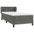 vidaXL Box spring postelja z vzmetnico temno siva 100x200 cm žamet