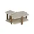 Hanah Home klub sto Via 20454, 40,9 cm, travertin / Rahle