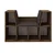 HANAH HOME Polica za knjige Livora Rustic Walnut