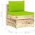 Modularna srednja sofa s jastucima od zeleno impregniranog drva