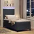 LED Box Spring Krevet Tamno siva i bijela 100 x 200 cm