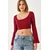 Bianco Lucci Ženska bluza 60351286, Brod izrez, Bordo