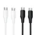 Hoco USB-C–USB-C kabel Hoco 3 A, 60 W, silikonski, 1 m, X124, bel