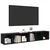 Set TV komoda Zidne 2 pcs Crni hrast 37 x 35 x 107cm