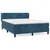 VIDAXL Box spring postelja z vzmetnico temno modra 140x190cm