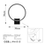 Opviq Halka 13309 Zidna lampa, Crna