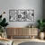 WallXpert metalni zidni ukras DCV-1100-MT, linijski cvetovi u 3 rama, 3 dela, 35 x 50 cm, crni