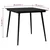 3-dijelni vrtni blagovaonski set od PVC ratana crni