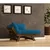 Hanah Home Baštenska sofa sa jednim sedištem i jastukom, Orah i plava
