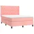 Vidaxl Box spring postelja z vzmetnico roza 140x190 cm žamet