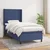 Vidaxl Box spring postelja z vzmetnico moder 80x200 cm blago