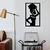 Wallity Zidna dekoracija African, 35 x 56 cm, Crna