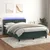 Vidaxl Box spring postelja z vzmetnico LED tem. zelena 140x190cm žamet
