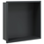 Niša za tuš mat crna 32x32x9 cm nehrđajući čelik