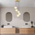 Opviq Luster Orbital-15-14017, 40x40x115cm, IP20, Zlatno-bele boje
