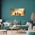 Slika zlate vaze z listi - 120x60