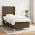 vidaXL vidaXL Box spring postelja z vzmetnico temno rjava 100x200 cm blago, (20727234)