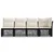 vidaXL Sofa za 4 osebe z levo roko 4 pcs 4-Število sedežev Črna