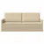 vidaXL 3-sedna sofa Krem 190 x 81 x 82 cm Blago