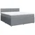 Vidaxl Box spring postelja z vzmetnico svetlo siva 180x200 cm blago
