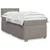 Vidaxl Box spring postelja z vzmetnico taupe 90x200 cm blago