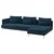SÖDERHAMN Sofa ležaj 4-sed, s lenjivcem bez stranice/Kelinge tamnoplava