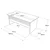 Hanah home Radni sto 180x75x89,5cm Šareni