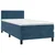 Box spring krevet s madracem tamnoplavi 100x200 cm baršunasti