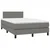 Vidaxl Box spring postelja z vzmetnico LED temno siva 120x200 cm blago