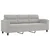 3-dijelni set sofa s jastucima svjetlosivi od mikrovlakana