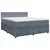 vidaXL Postelja boxspring z vzmetnico Temno siva 180 x 200 cm Žamet