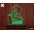 Black Cut 3D Lampa Ovan, Crvena